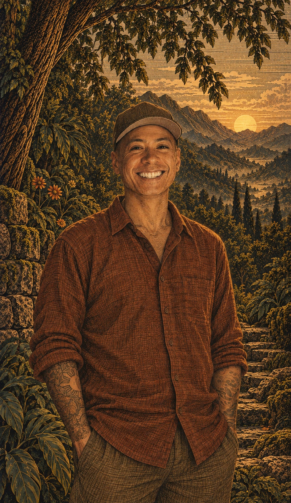 Jon Bonus, engraved portrait