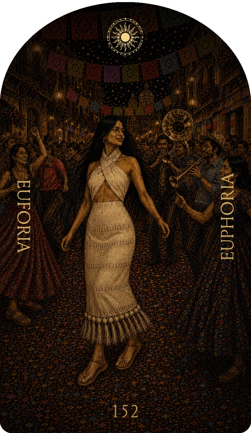 Euphoria (Euforia), card 152 — an Enjoy card from the Flower & Song Oracle