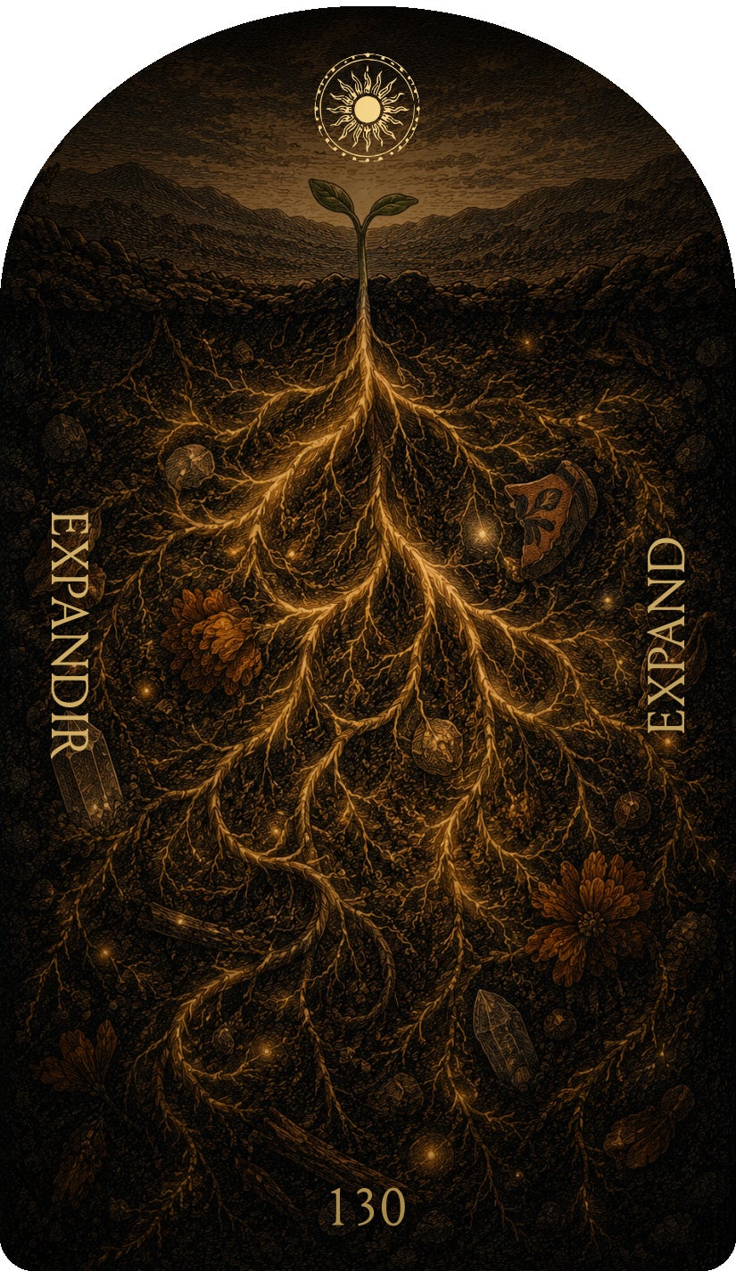 Expand (Expandir), card 130 — an Enjoy card from the Flower & Song Oracle