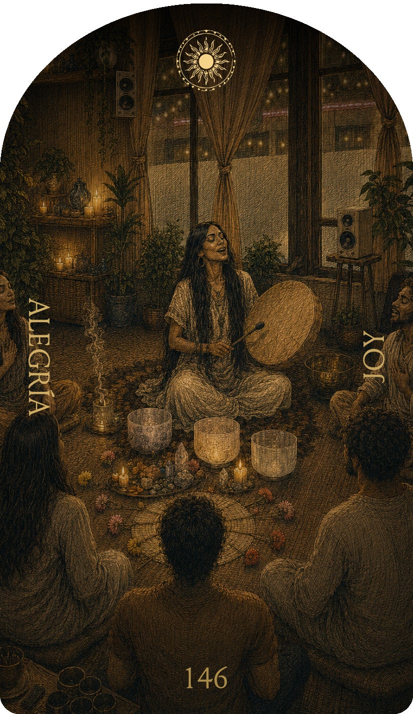 Joy (Alegría), card 146 — an Enjoy card from the Flower & Song Oracle