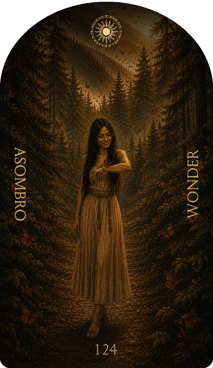 Wonder (Asombro), card 124 — a Enjoy card from the Flower & Song Oracle